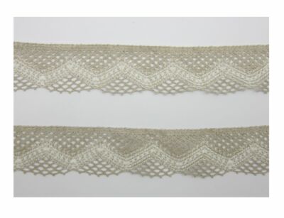 Baumwoll Spitze, 55mm breit, natur-creme, Spitze, nähen, Meterware, 1 Meter
