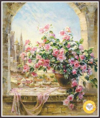 Magic Garden Roses 749 Chart Counted Cross Stitch Pattern Needlework