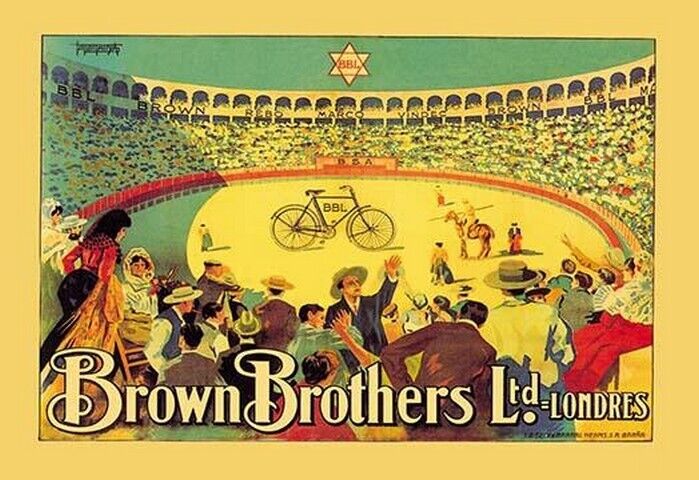 Brown Brothers Bicycles by J Muntanya - Art Print
