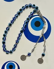Tasbih Evil Eye Nazar Islamic Prayer 33 Bead Misbaha Rosary Tasbeeh 8mm Turkish
