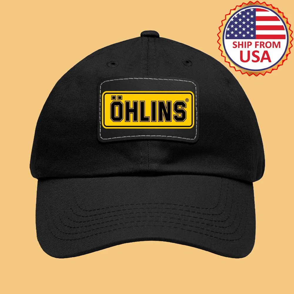 Ohlins Car Racing Dad Hat with Leather Patch