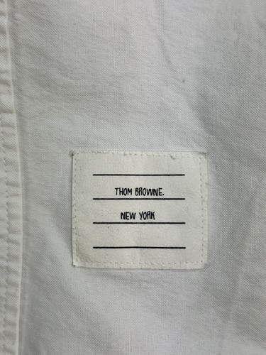 Men's THOM BROWNE New York White Oxford Long Sleeve Shirt Size 2 Made in Japan - Picture 8 of 23