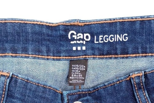 GAP Legging Jean Distressed Women's size 14- 32 Inseam Medium Blue Denim Jeans - Picture 4 of 7