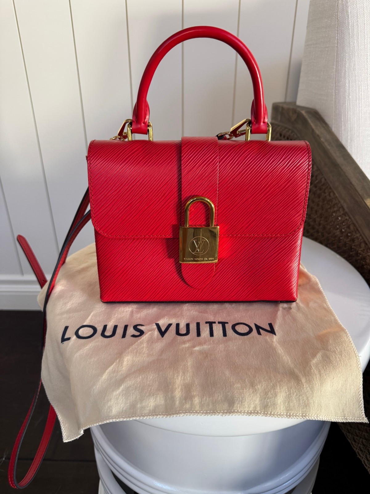 Louis Vuitton Locky Handbag Epi Leather BB