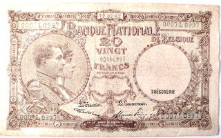 BELGIQUE / BELGIUM Billet de 20Frs du 17/3 1947 Pick 111e
