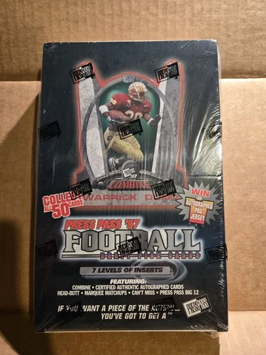 1997 Press Pass Football Hobby Box Autos HOF RC 36 PACKS