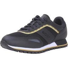 Hugo Boss Men's Parkour-L Sneakers Black/Gold Training Running Shoes Sz. 13