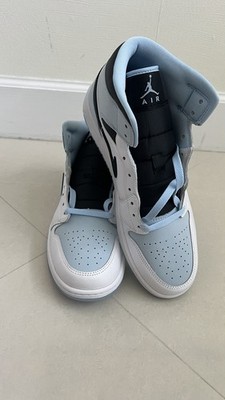 New Air Jordan 1 mids SE White/Ice blue-black
