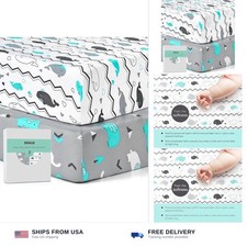 Pack n Play Sheets, BROLEX 2 Pack Mini Crib Sheets,Stretchy Portable Fitted P...