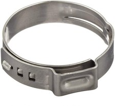 11/16" 17 mm Stepless Ear Clamps 100Pack Single Ear Hose Clamps