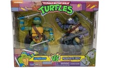 Teenage Mutant Ninja Turtles Leonardo vs Rocksteady Figure 2021 Playmates New