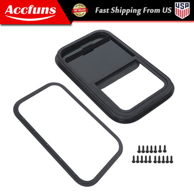 For 24'' W x 15'' H Horizontal Slider RV Window Trailer W/ Screen Black NEW