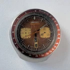 SEIKO 6138-0040 Automatic Chronograph Watch Vintage Mens BULLHEAD Brown Dial