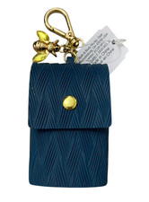 Bath  Body Works Navy Snap Case Holder Clip On PocketBac Holder w/ Bee Charm