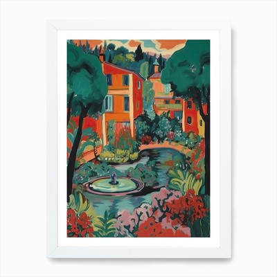 Tivoli Gärten, Italien, Gemälde 2 A gerahmtes Wandbild Poster Leinwanddruck Bild