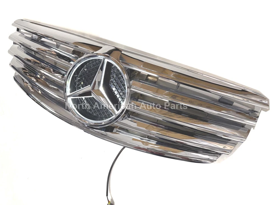 E55 grille E-Class All Chrome Illuminated Star E320 E500 2003 2004 2005 2006 LED - Image 3 of 4