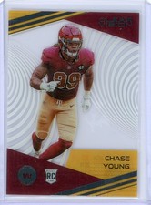 2020 Panini Chronicles Chase Young Washington Rookie Clear Vision Card #CV-27. rookie card picture
