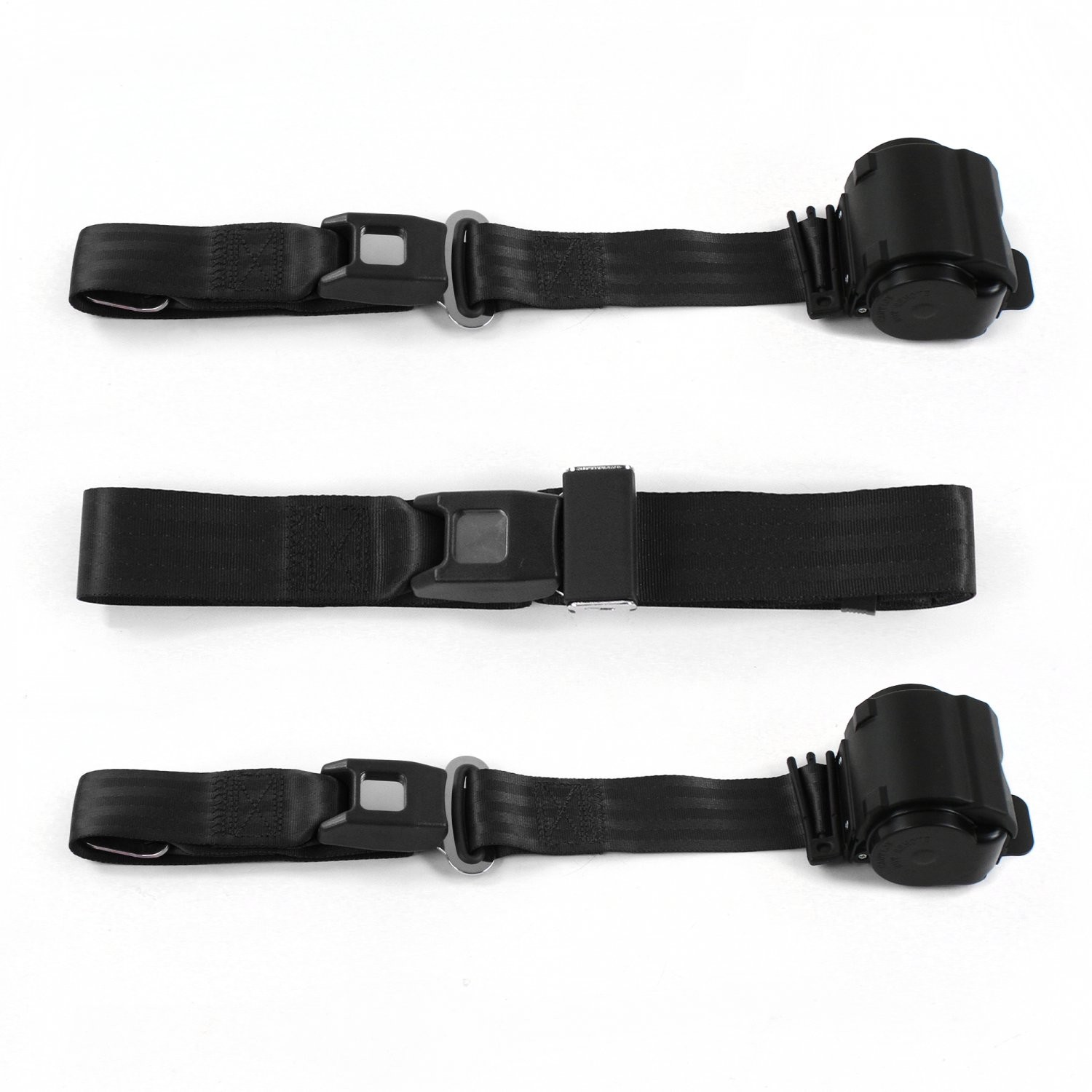 Ford GT40 1964 - 1969 Standard 2pt BK Retractable Bench Seat Belt Kit - 3 Belts 