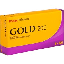  2-PACK KODAK GOLD 200 COLOR NEGATIVE FILM 120 ROLL FILM - 5 ROLLS/PACK