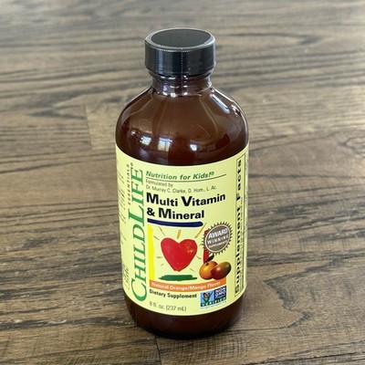CHILDLIFE New Multi Vitamin & Mineral Natural Orange/Mango 8 fl oz (Exp. 10/26)