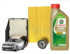KIT TAGLIANDO VOLKSWAGEN POLO 1.2 TDI DAL 2009 - 4 FILTRI 5LT OLIO CASTROL 5W30