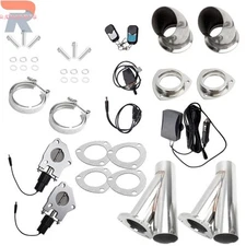 2PCS 2inch Electric Exhaust Valve Y Pipe Kit & Remote Switch