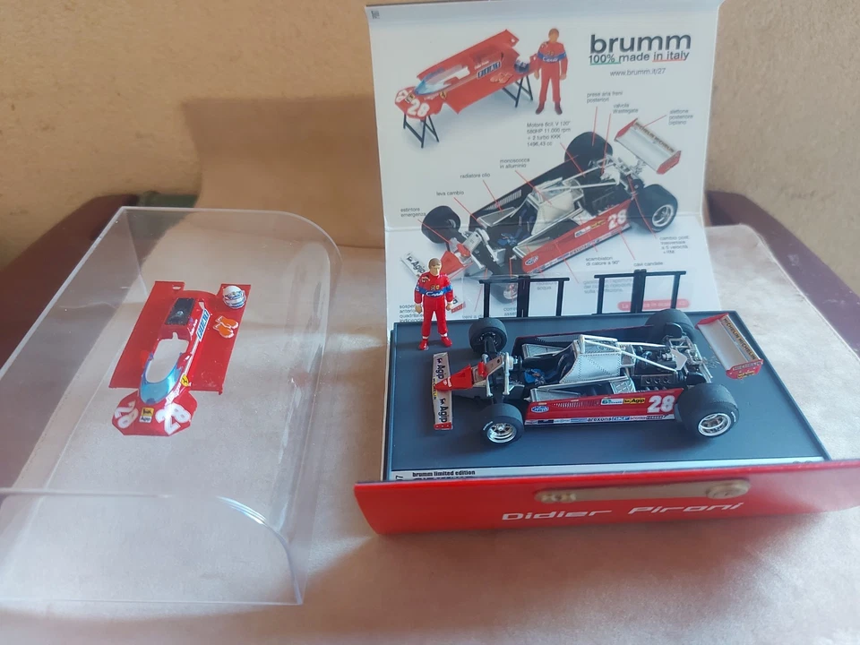 Brumm Ferrari P007 126 CK #28 Didier Pironi GP Monaco 1981 1/43 - 500 PZ. (5672) - Immagine 2 di 4