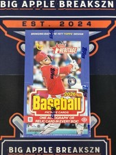 2026 TOPPS HERITAGE BASEBALL HOBBY BOX (1 AUTO/RELIC) Brand New Sealed QTY
