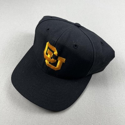 Vintage Colorado Buffaloes Hat Cap Fitted 7-3/8 Black University College CU 90s