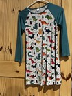 Girls Penelope Plumm Dinosaur Themed Night Gown Sz 10 Long sleeve Green — photo 2