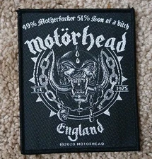 Motorhead Ball & Chain Patch Rock Band Woven Sew On Lemmy Heavy Metal God Thrash