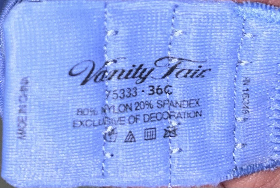 Vanity Fair Blue Full Coverage Underwire Padded B… - image 3