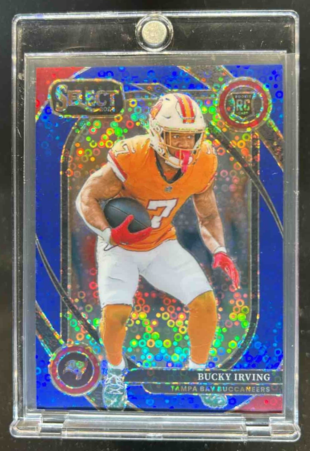 2024 Select Bucky Irving Club RC Blue Disco Prizm #23/25 Buccaneers