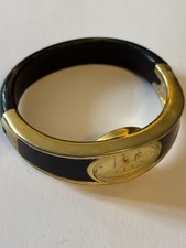 Yves Renoir - Black and gold ladies bangle watch - Working