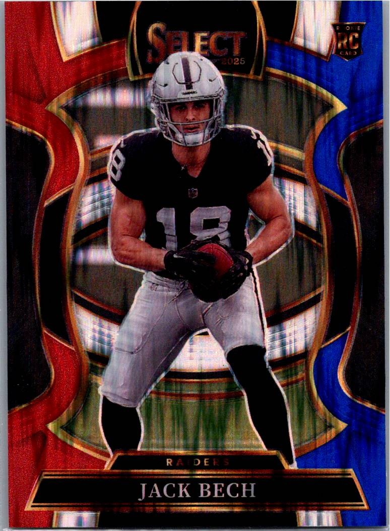 2025 Panini Select #6 Jack Bech Red and Blue Prizm Shock