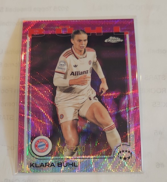 Klara Buhl 2024-25 Topps Chrome UEFA Women's Champions League - #60 Pink Wave