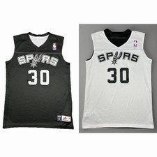San Antonio Spurs NBA Jersey Alleson Kids Medium M 30 Reversible Basketball