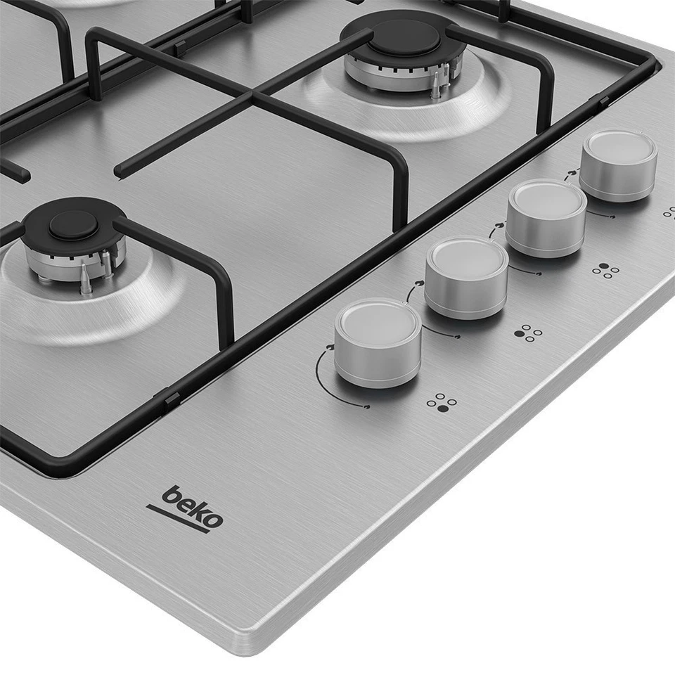 Beko Piano Cottura HIGG641C3SX 60cm 4 fuochi INCASSO Acciaio Inox - Immagine 4 di 4