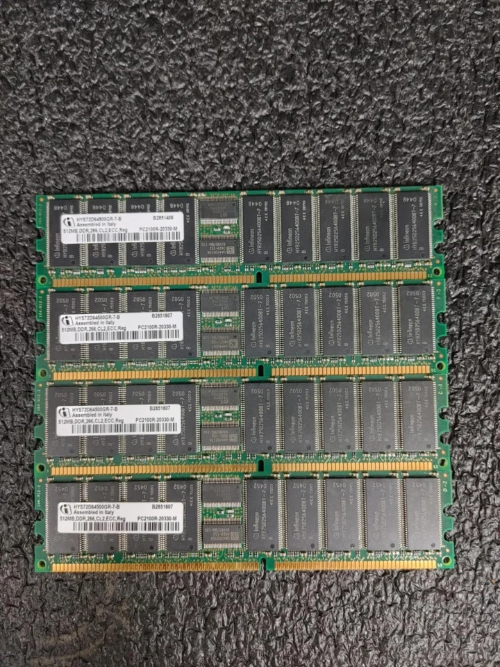 (4) Sun Microsystems 370-6202-01 512MB PC2100 DDR-266MHz Registered ECC CL2 DIMM - Image 3 of 4