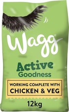 Wagg Active Goodness Complete Dry Adult Dog Food Chicken & Veg 12kg For All 1.40 per kilo