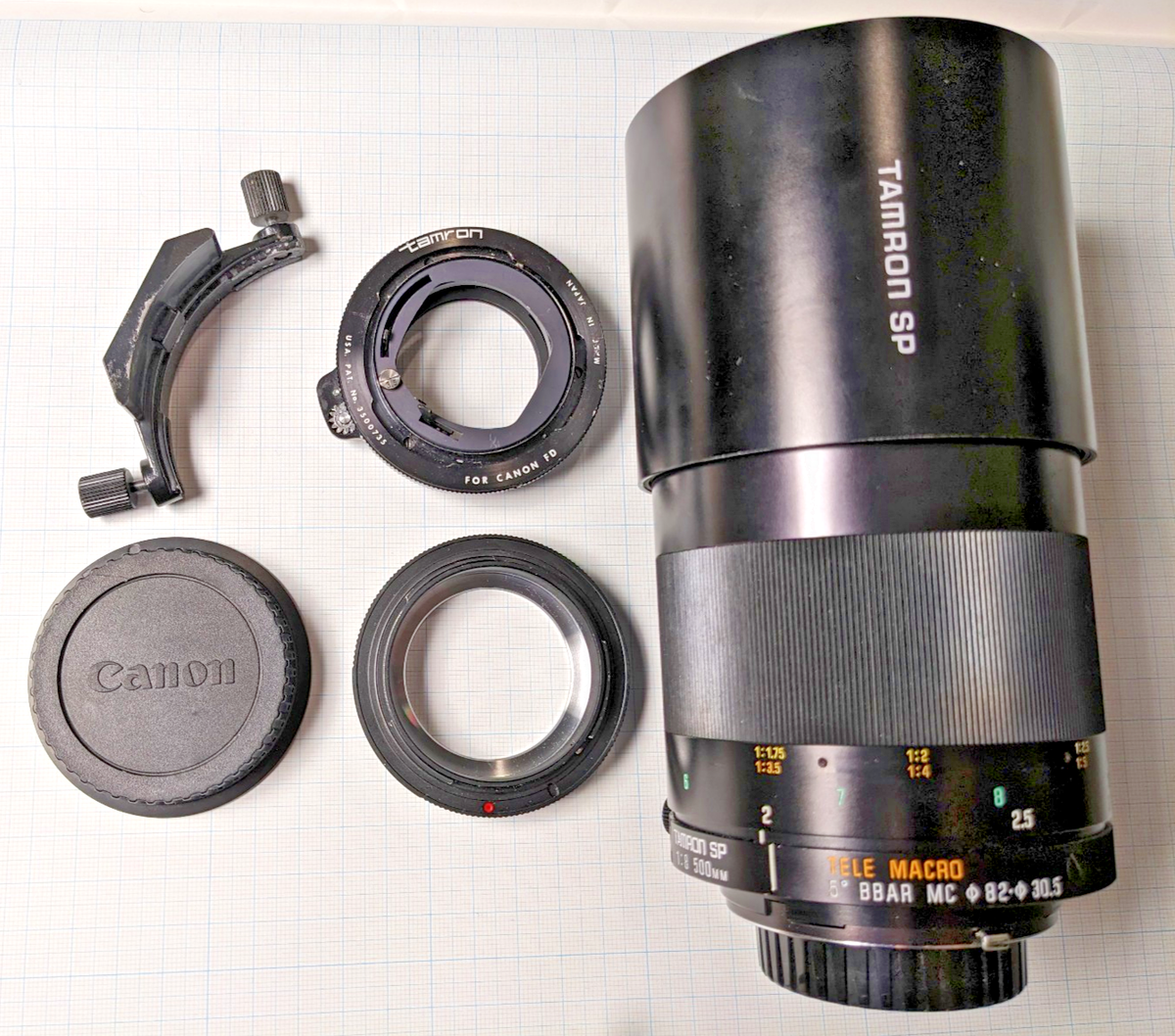 Tamron 55B 500mm f8 SP Tele Macro Lens Mirror Adaptall 2, Canon