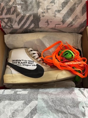 Nike X Off White The 10: Nike Blazer mid weiß - US7, EU40 - AA3832 100