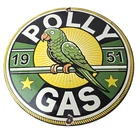 Vintage Polly Motor Oil Sign - Porcelain Advertisement Gasoline Pump Sign