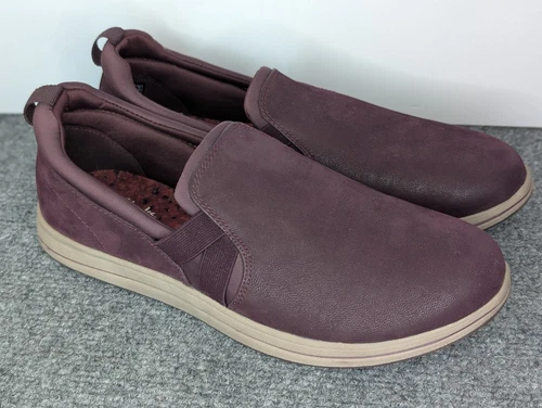 Clarks Cloudsteppers scarpe donna 8M Breeze Bali mocassino pelle bordeaux 2616894