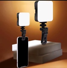 Mini Clip-On LED F&uuml;lllicht Selfie Ringlicht Tragbar Dimmbar Kamera Video Licht