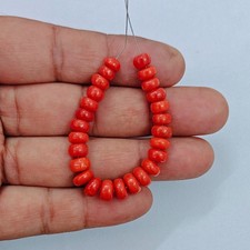 100 Natural Italian Red Coral Beads Mediterranean Sea Coral Loose Beads Gemstone