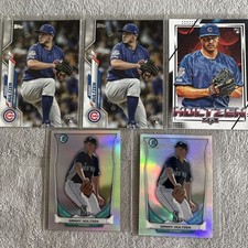 5 DANNY HULTZEN RC lot 2014 Bowman Chrome Mini Refractor 2020 Topps + Fire CUBS
