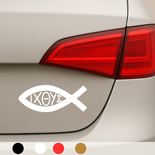 2x Pegatinas Peces Religión Jesucristo 12x4.7cm Coche Portátil Sticker Ichthys - Imagen 2 de 4
