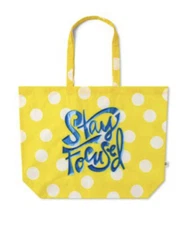 Stay Focused' Packable Tote Dot Bag Yellow - Tabitha Brown for Target