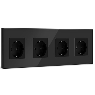 Schuko-Vierfach-Steckdose 16Ampglas-Schutz